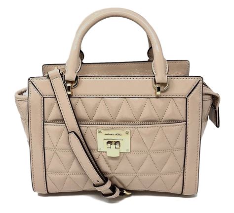 michael kors vivianne oyster|Michael Kors Vivianne satchel Oyster Patent Leather Messenger .